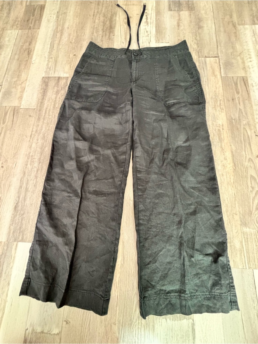 Ralph Lauren Black Wide-Leg Cargo Pants